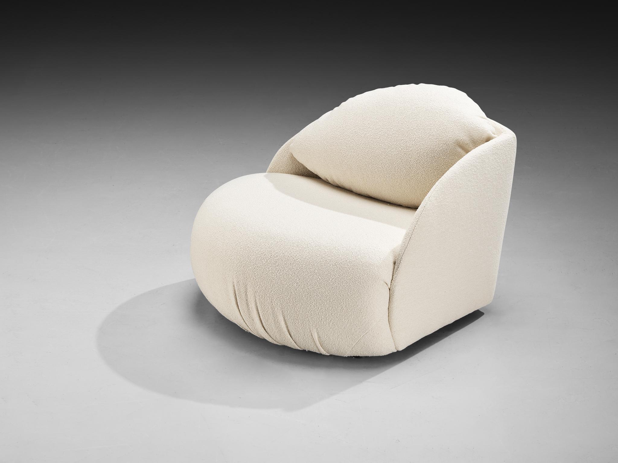Hans Hopfer for Roche Bobois Post-Modern Lounge in Off-White Fabric (salon postmoderne en tissu) Bon état - En vente à Waalwijk, NL
