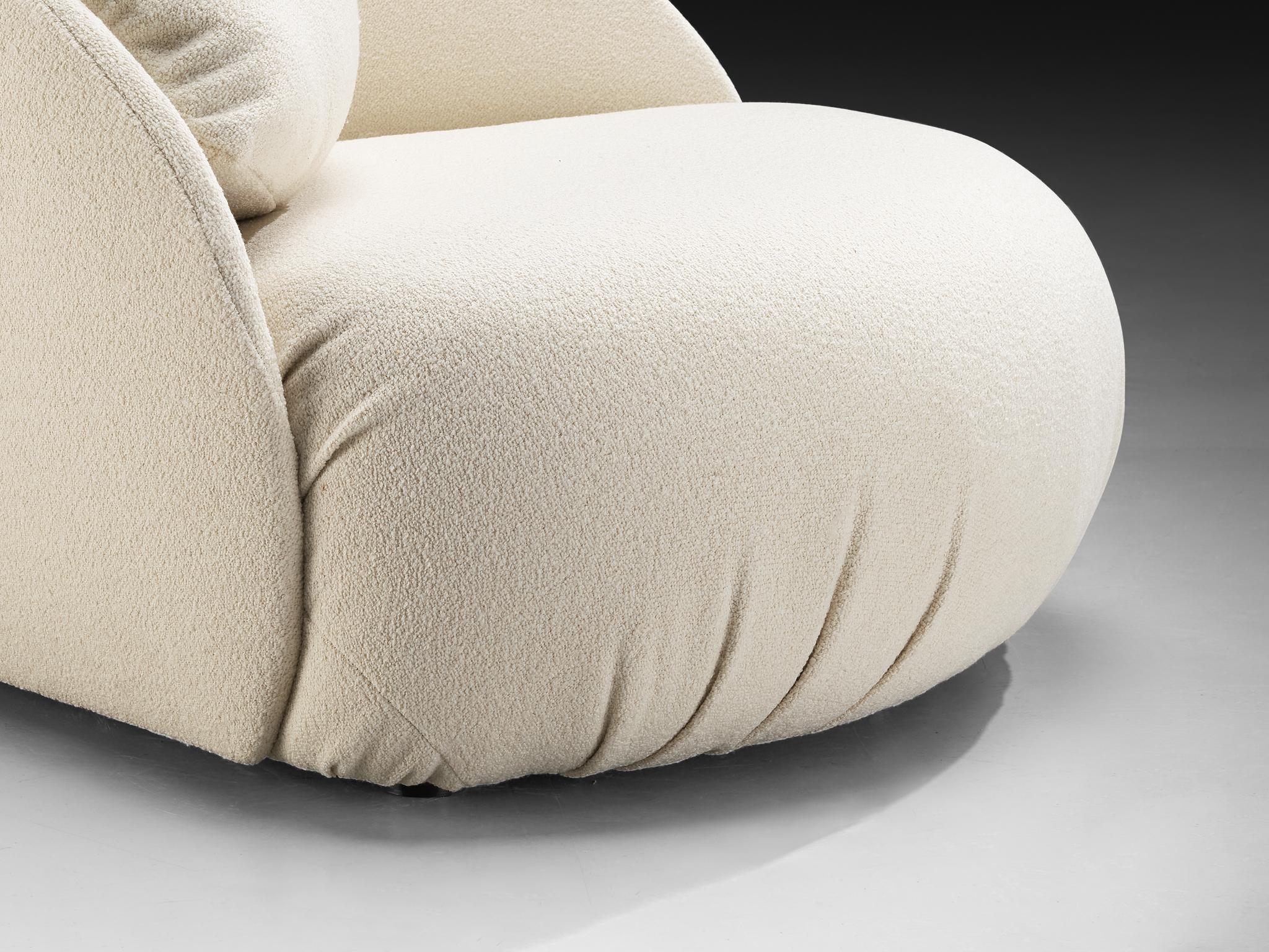 Tissu Hans Hopfer for Roche Bobois Post-Modern Lounge in Off-White Fabric (salon postmoderne en tissu) en vente