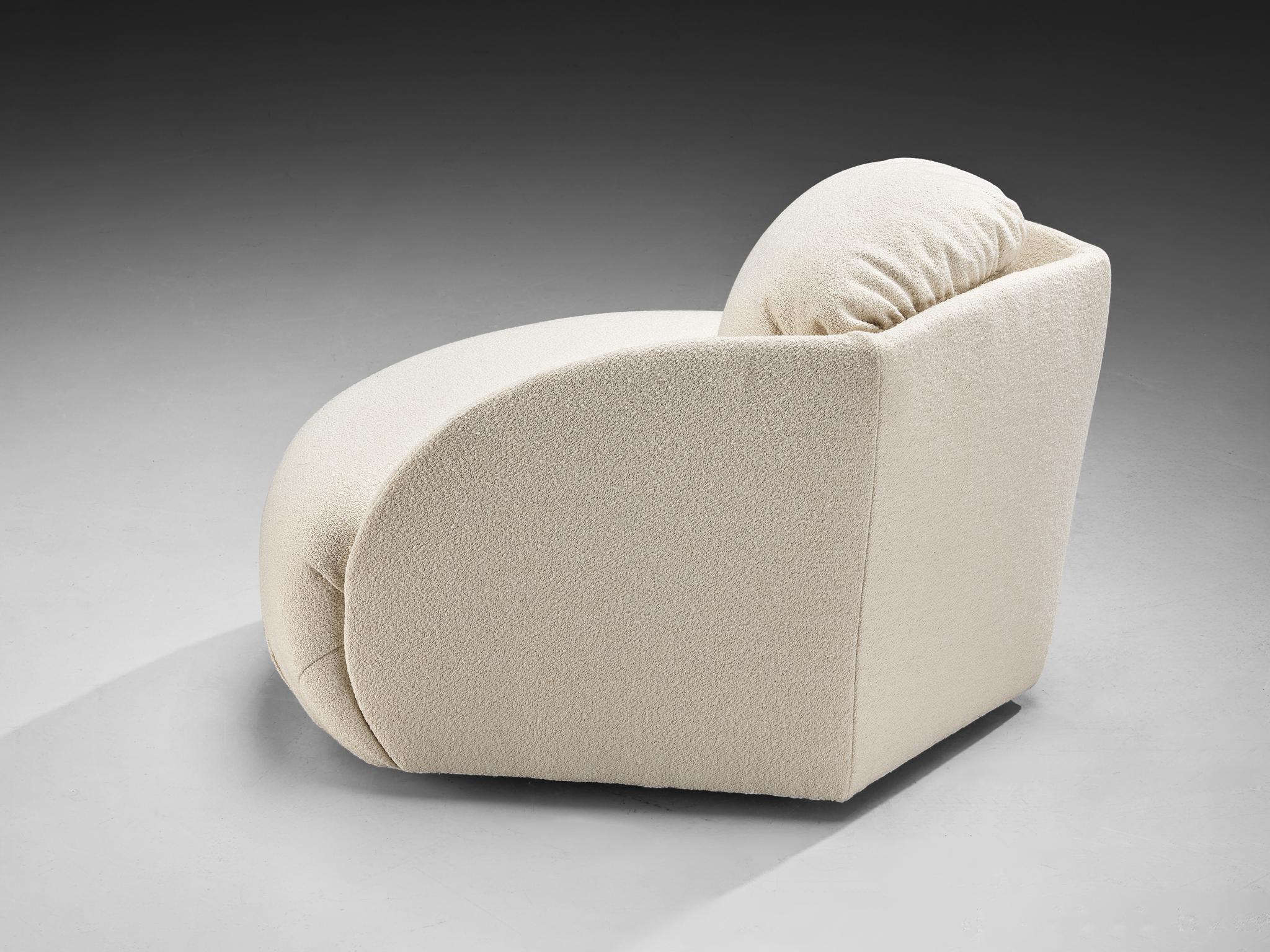 Hans Hopfer for Roche Bobois Post-Modern Lounge in Off-White Fabric (salon postmoderne en tissu) en vente 2