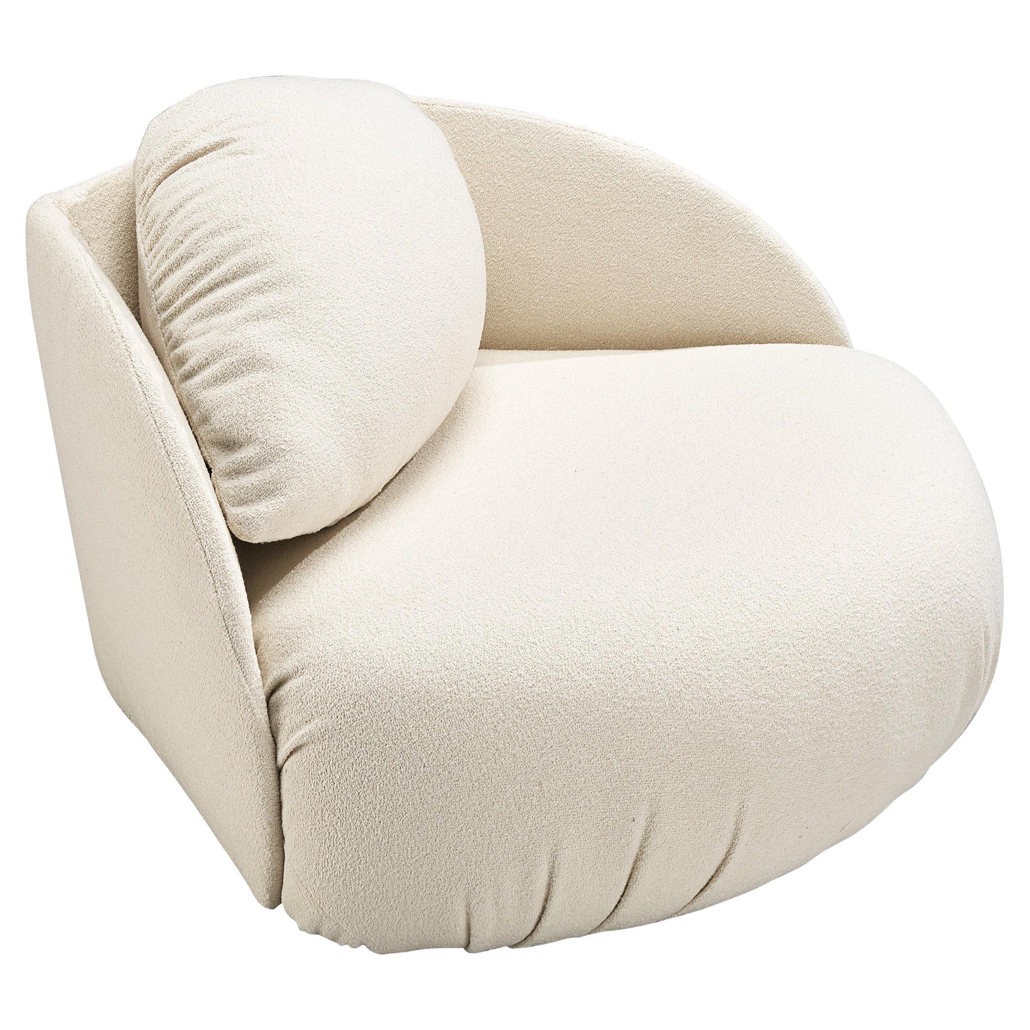 Hans Hopfer for Roche Bobois Post-Modern Lounge in Off-White Fabric