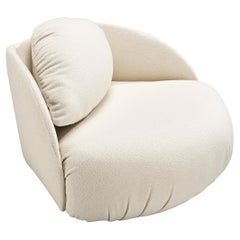 Hans Hopfer for Roche Bobois Post-Modern Lounge in Off-White Fabric