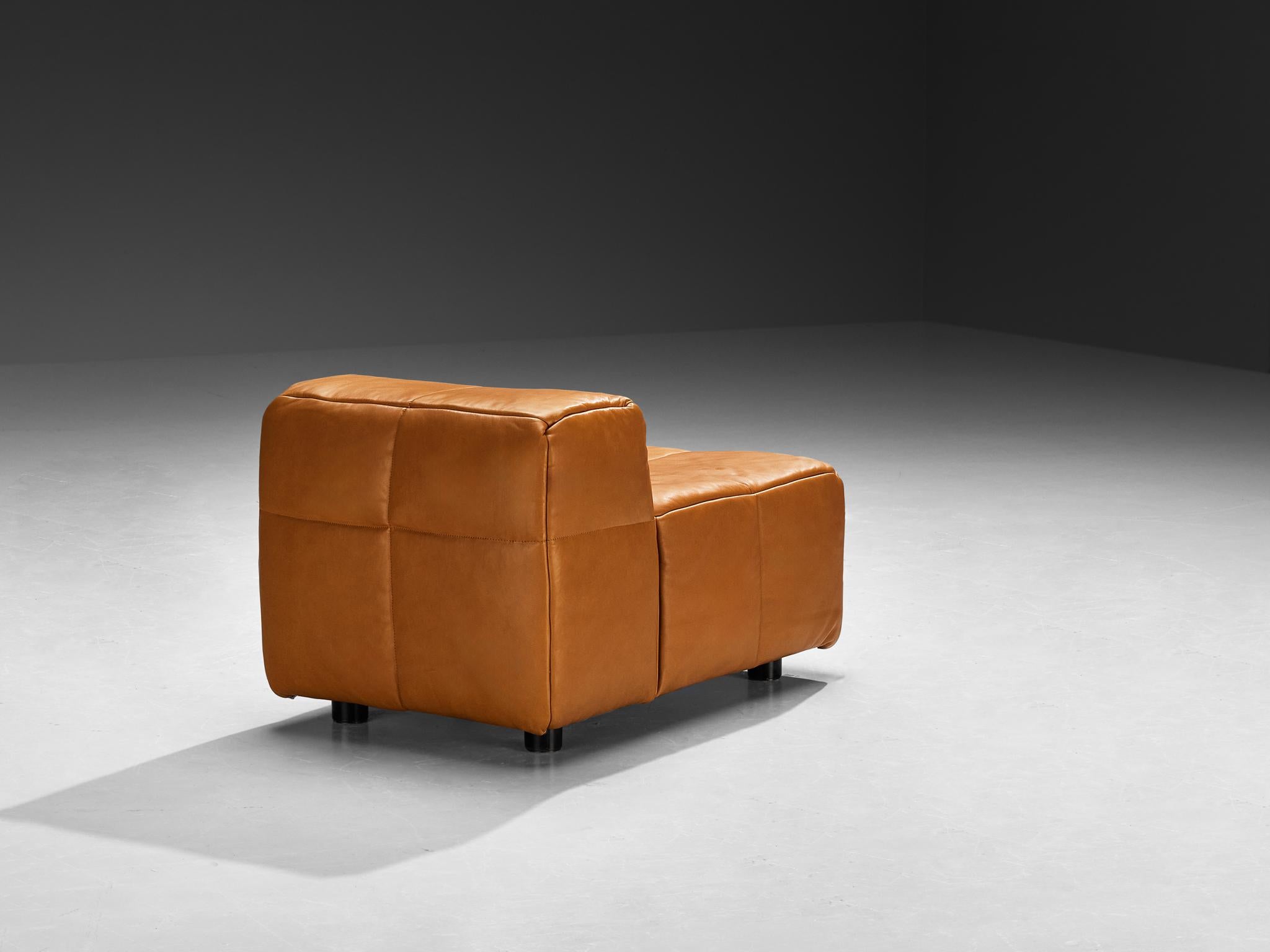 Hans Hopfer für Wiener Werkstätte Castell Sessel in Cognac Leder im Angebot 1