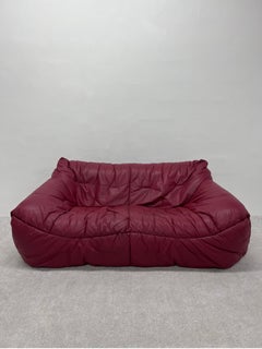 Hans Hopfer Informel Leather Sofa for Roche Bobois, 1970s