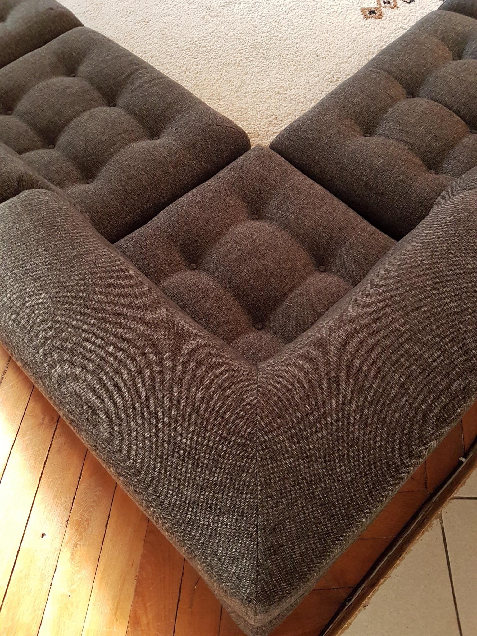 Wool Hans Hopfer Mah Jong Sofa from 1970