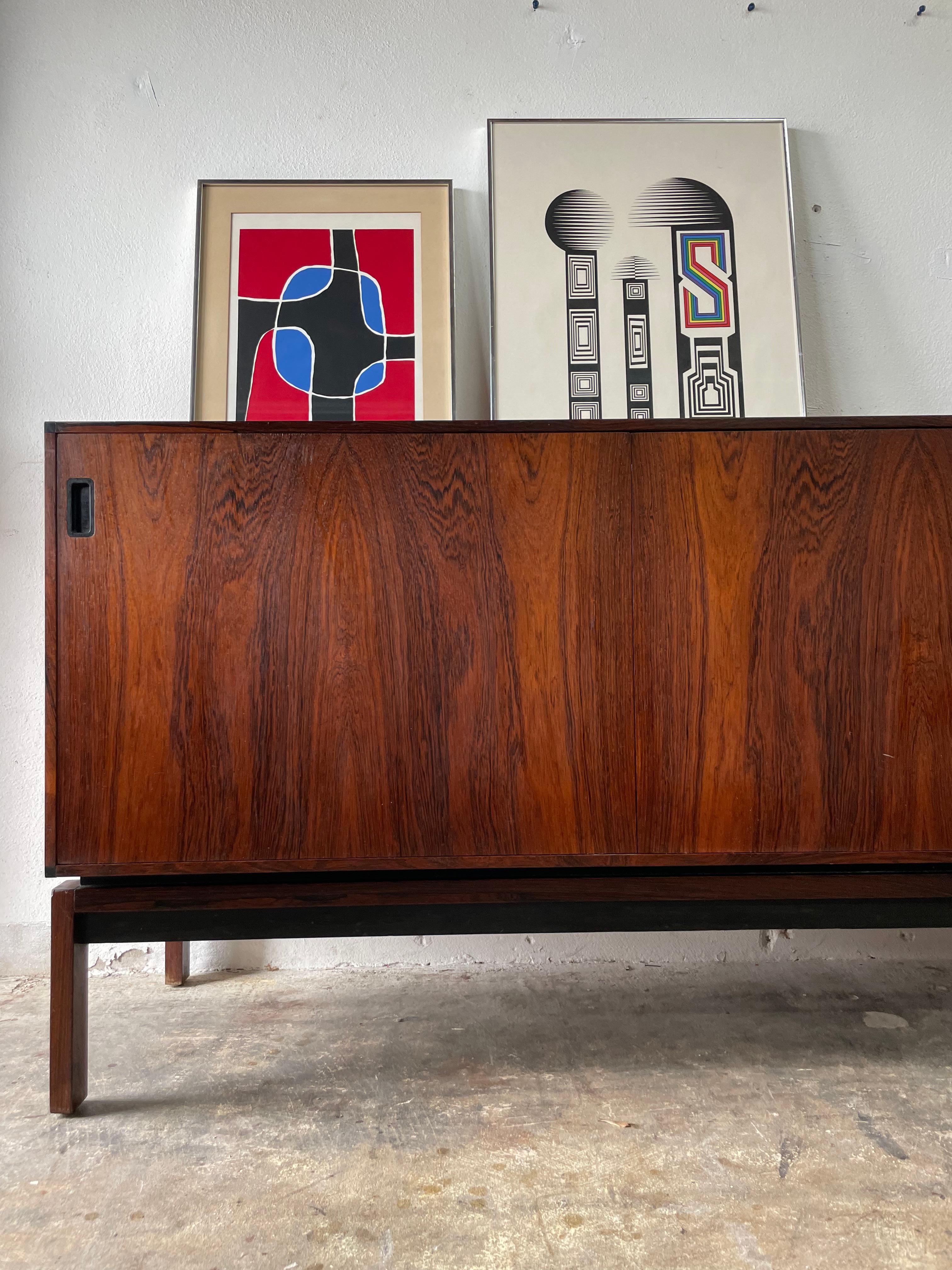 Hans Hove and Palle Petersen Rosewood Credenza Danish Mid-Century Modern 5