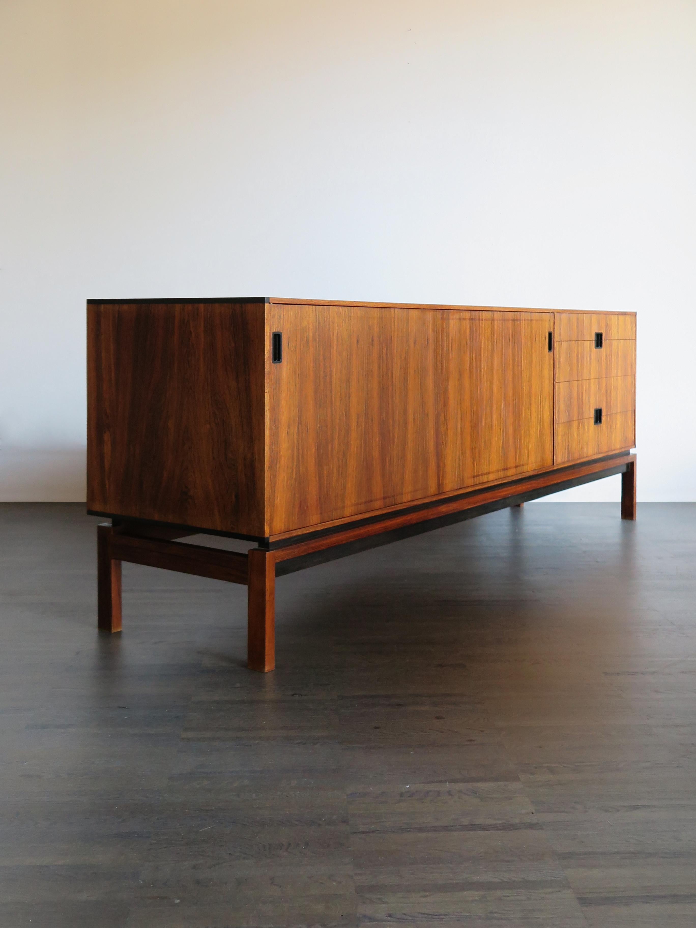 Scandinavian Modern Hans Hove & Palle Petersen Scandinavian Dark Wood Midcentury Sideboard, 1960s