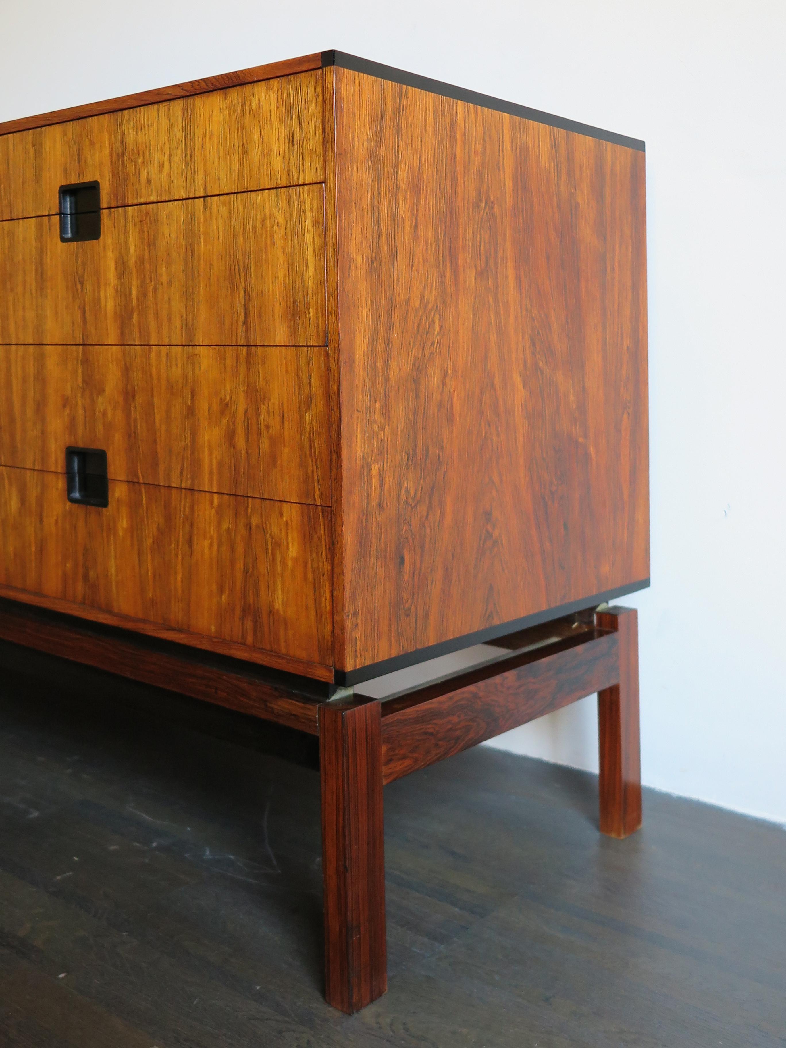 Danish Hans Hove & Palle Petersen Scandinavian Dark Wood Midcentury Sideboard, 1960s