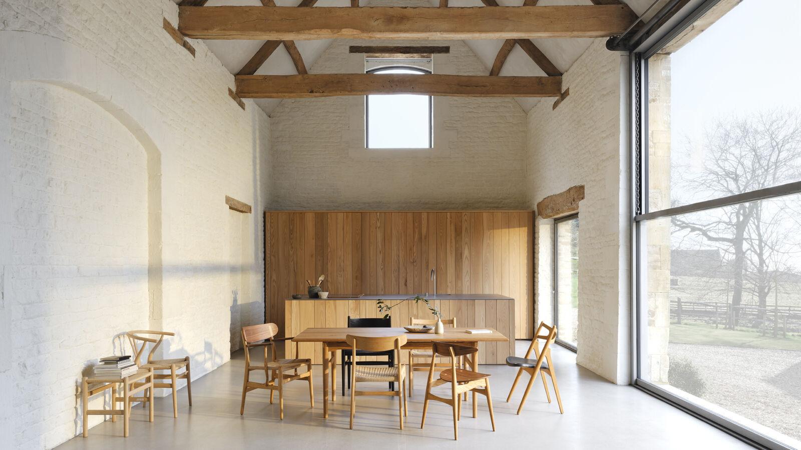 Hans J. Wegner CH327 Esstisch 190 x 95 cm Eiche Weiß Öl für Carl Hansen (Dänisch) im Angebot