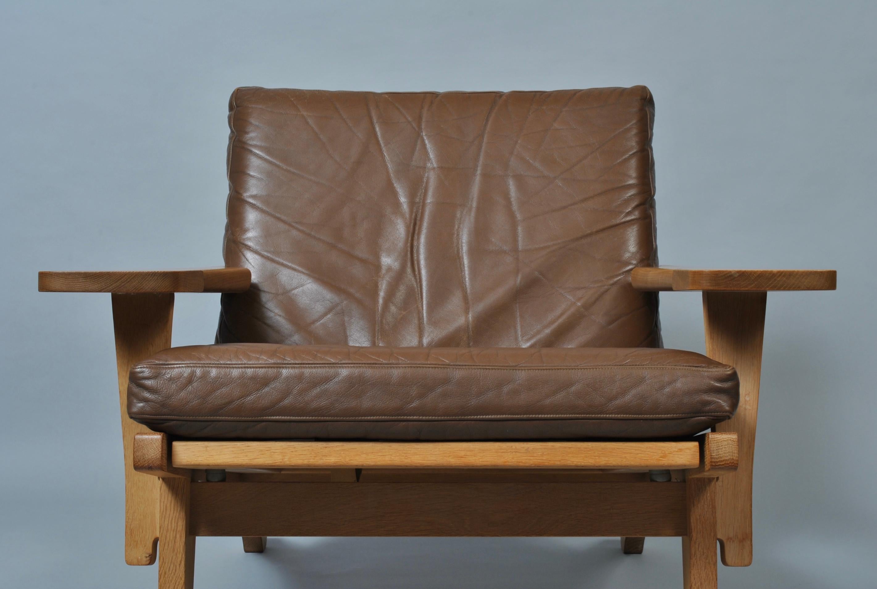 Hans J Wegner, 1960s Oak Lounge Chair, GETAMA 6