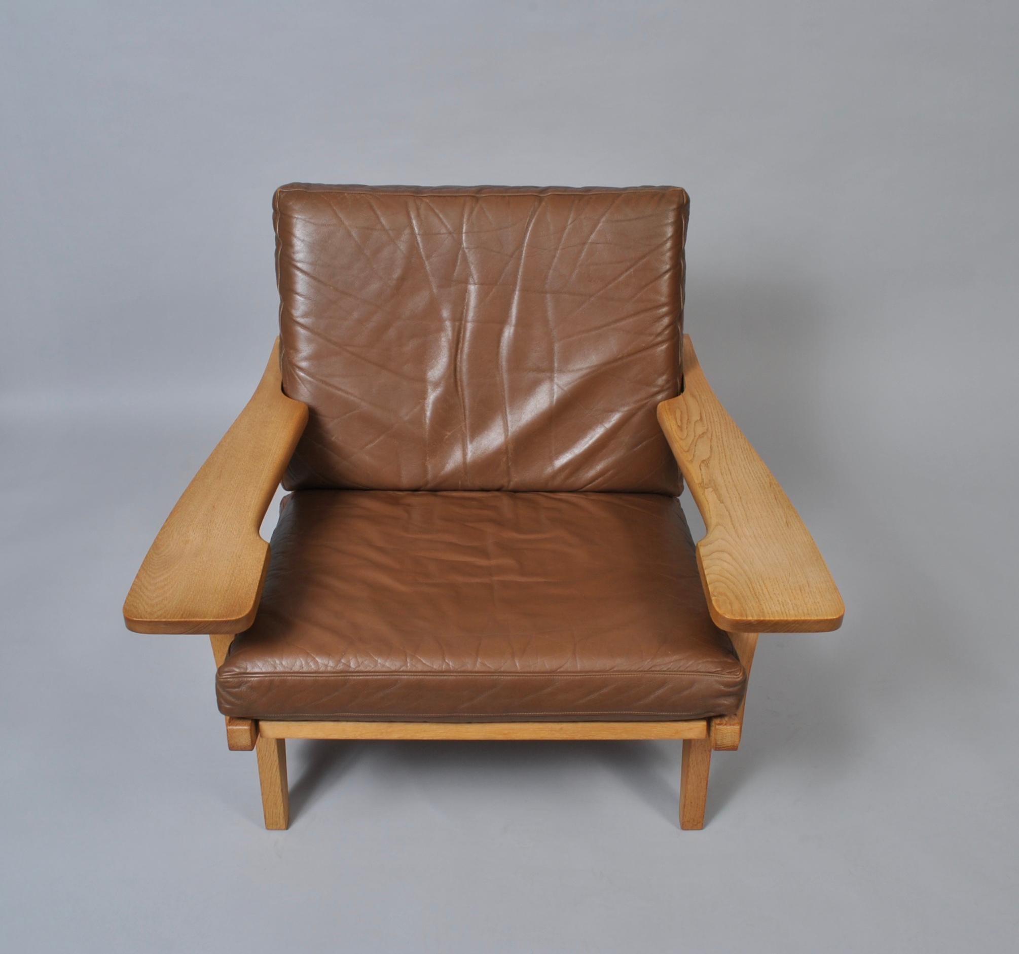 Hans J Wegner, 1960s Oak Lounge Chair, GETAMA 2