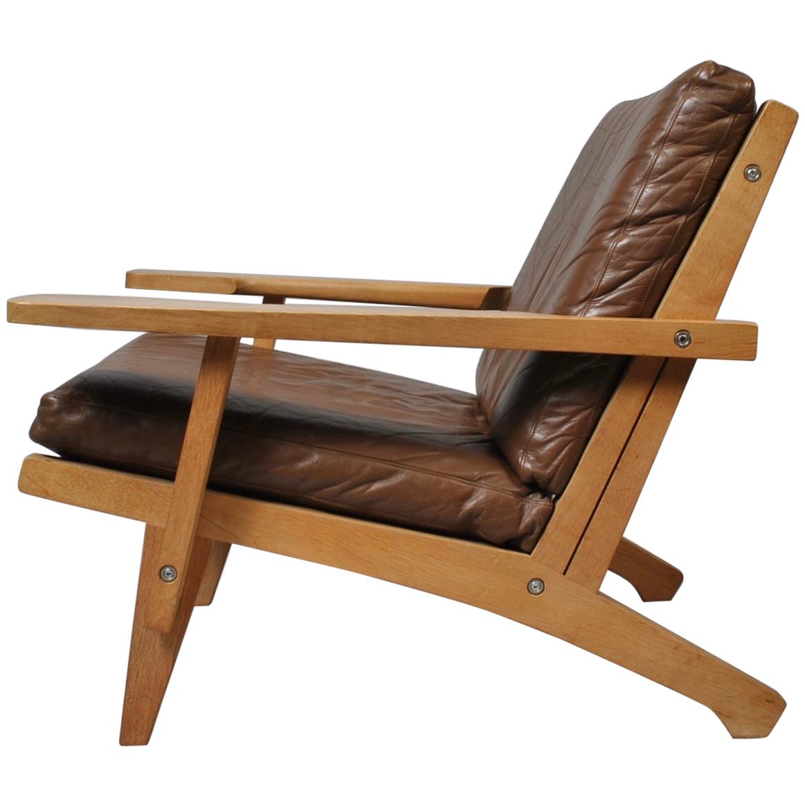 Hans J Wegner, 1960s Oak Lounge Chair, GETAMA