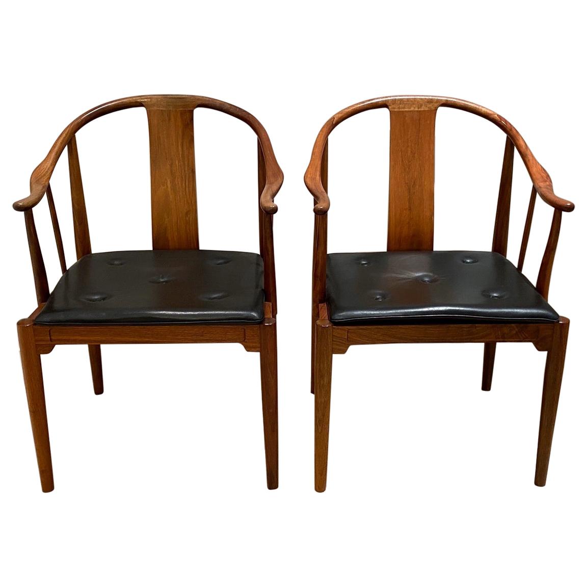 Hans J. Wegner, a Pair of 1977 Limited Edition Walnut Armchairs “China Chairs”