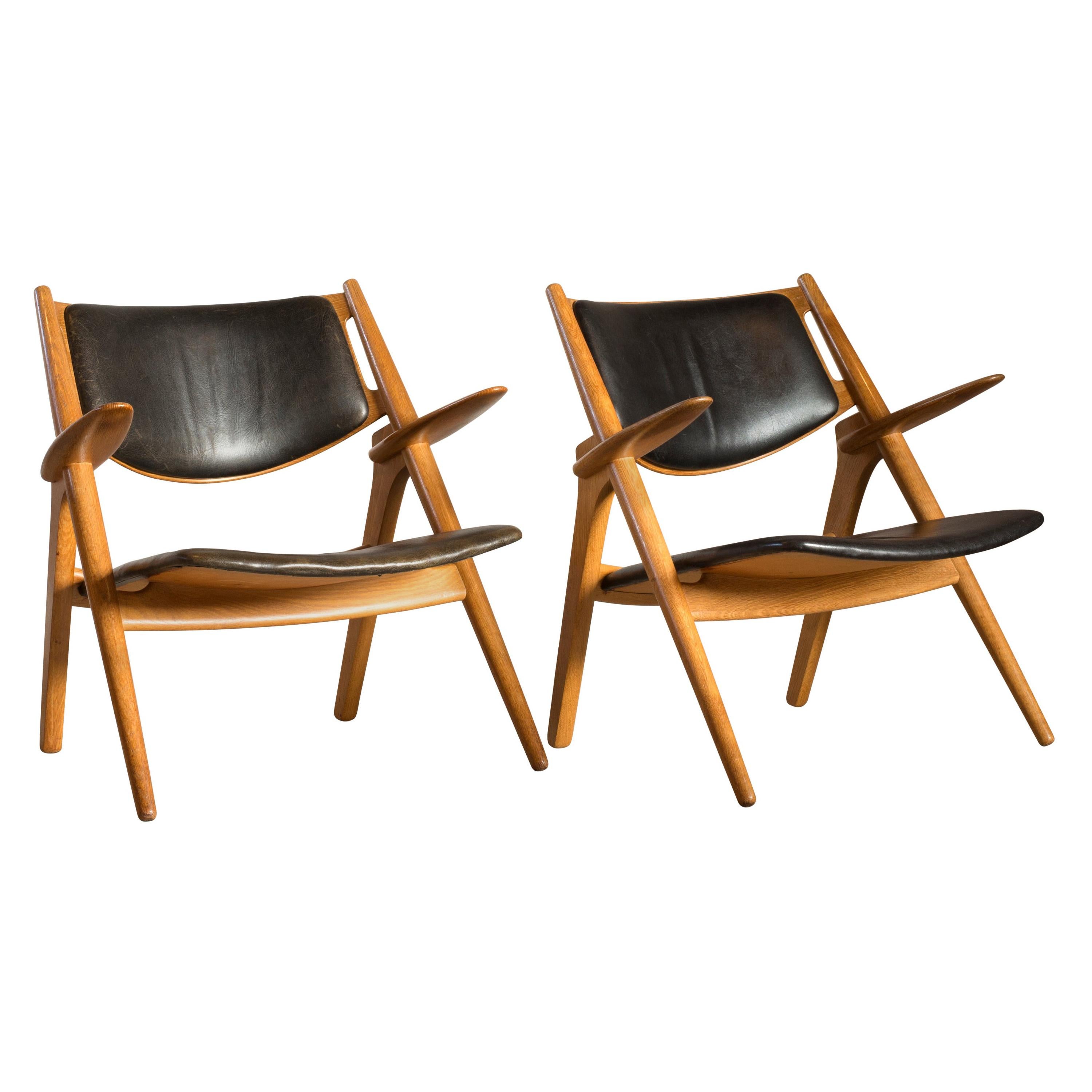 Hans J. Wegner a Pair of Armchairs for Carl Hansen For Sale