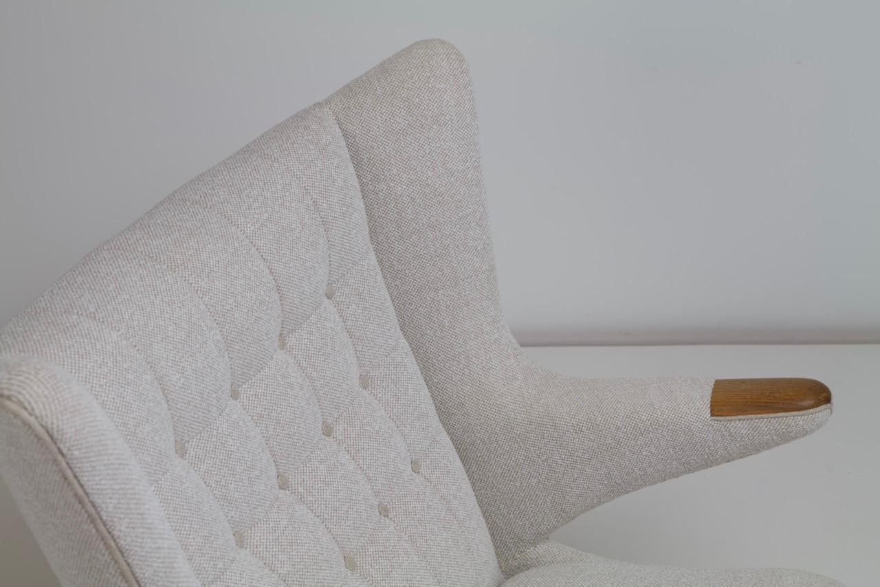 Mid-Century Modern Hans J Wegner Papa Bear Chair AP 19 & Ottoman AP 29 for AP Stolen Denmark 1953