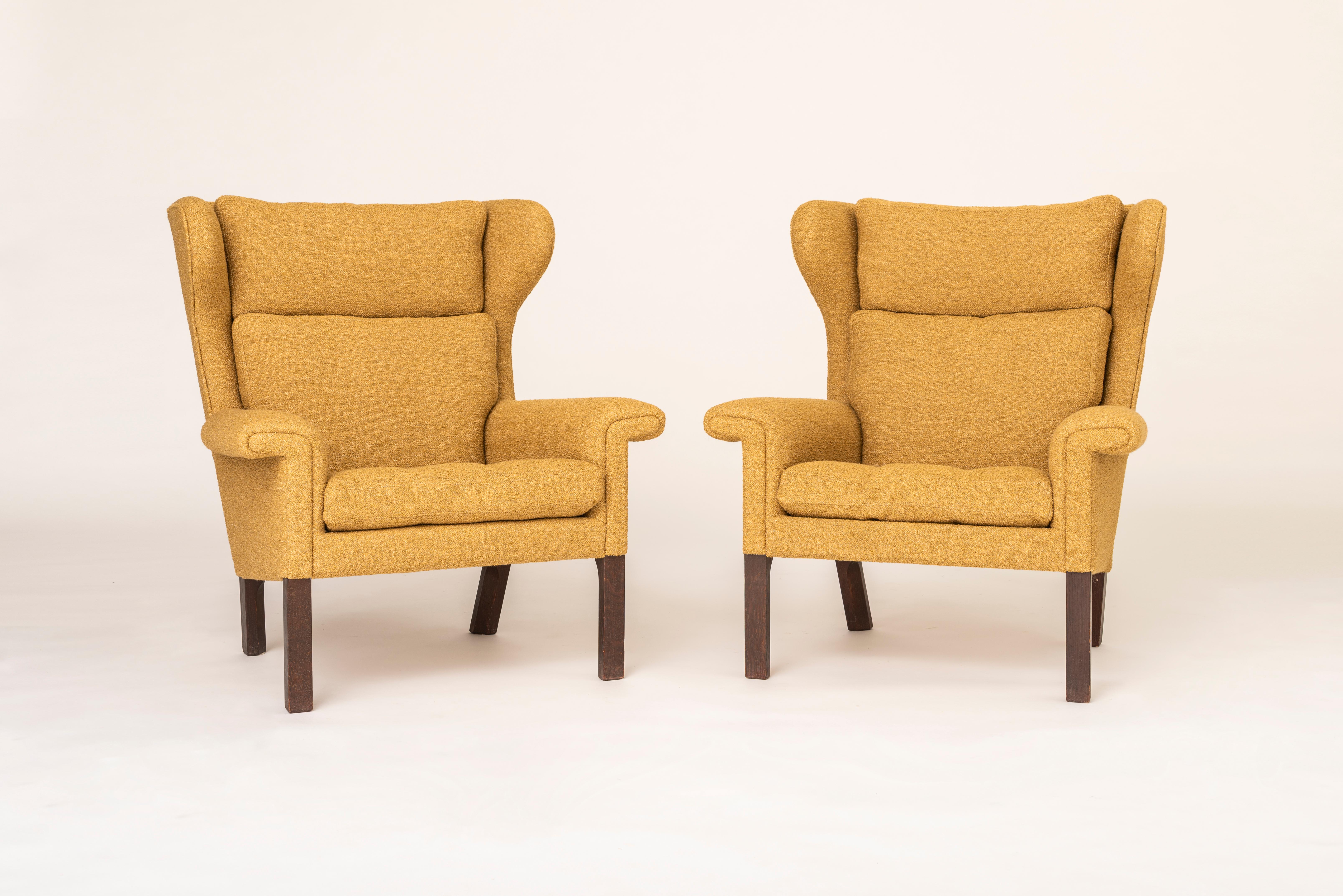 Hans J. Wegner A.P. Stolen Sillón con respaldo alto Años 60 Textil en venta
