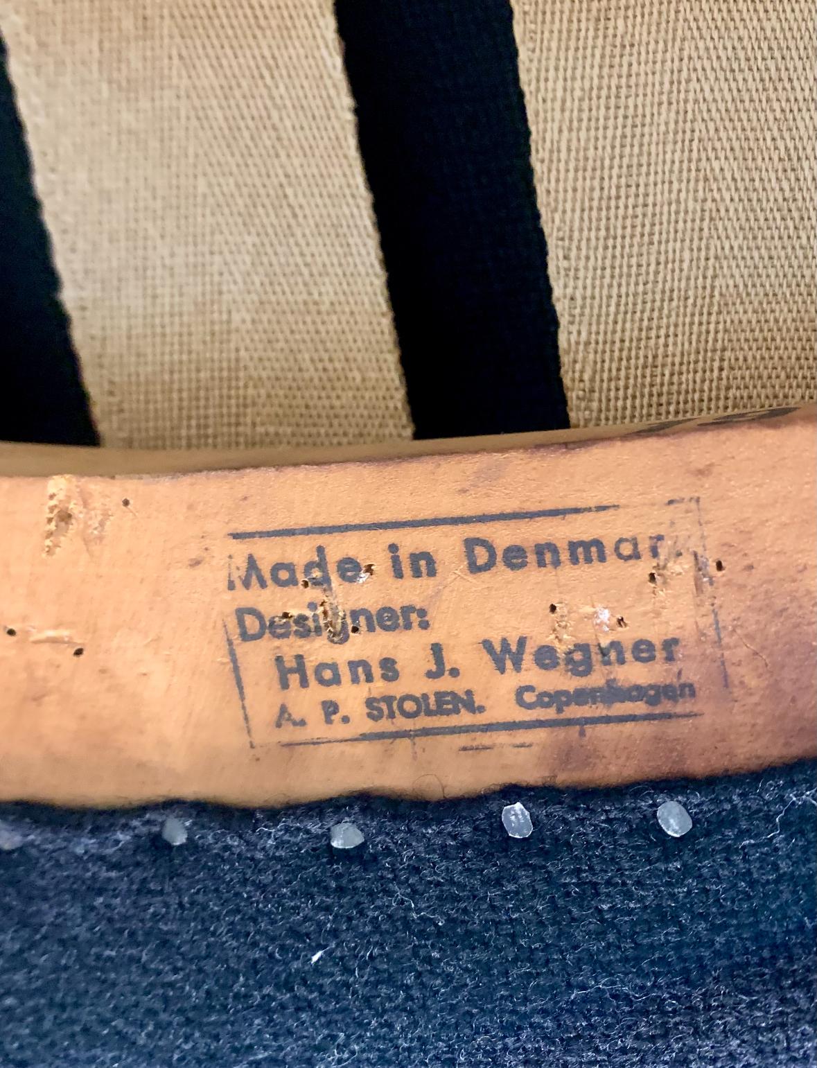 Sedia Hans J. Wegner AP19 Papa Bear e ottomana AP29 per A.P. Rubato in vendita 5