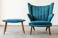 Hans J. Wegner Ap19 Papa Bear Chair and Ottoman