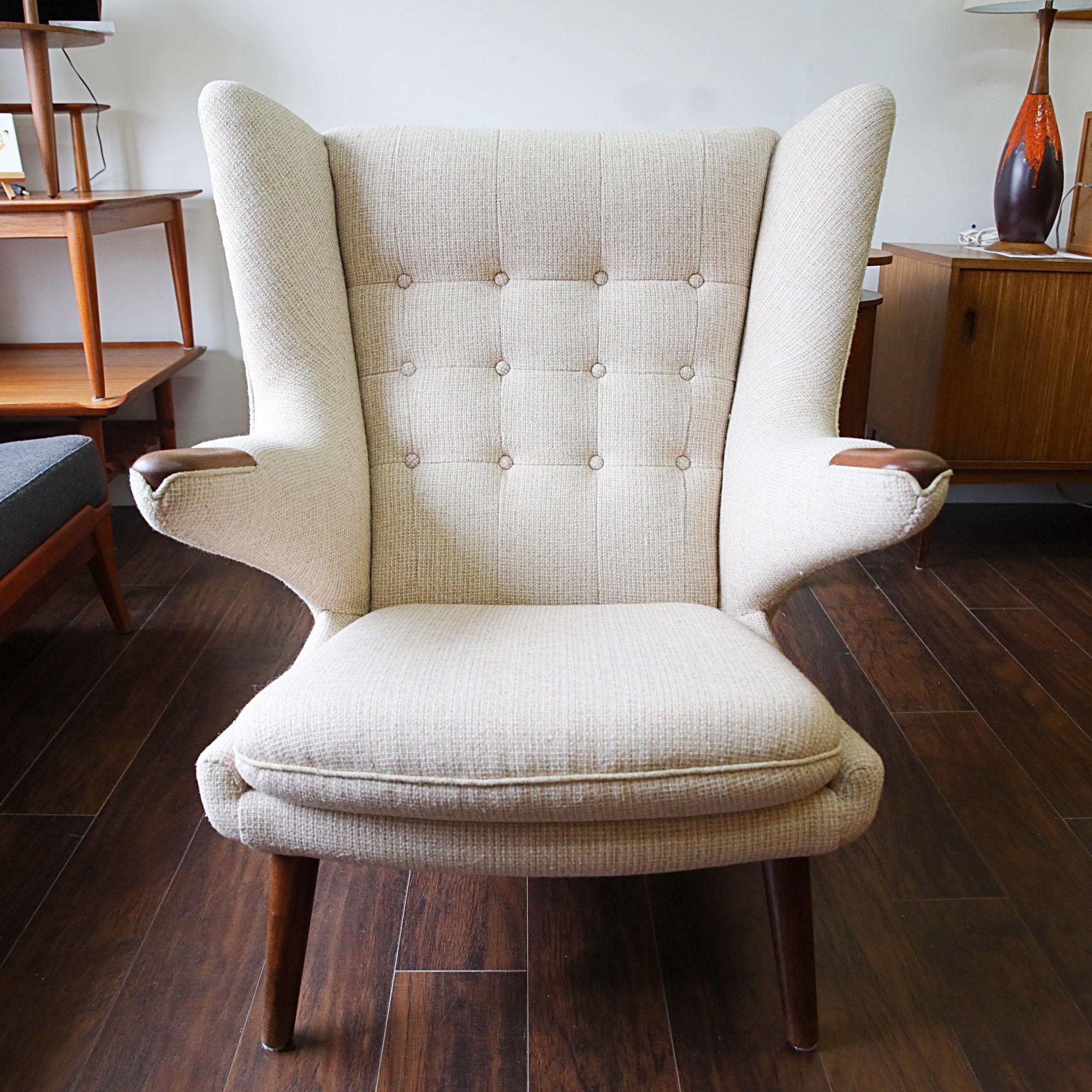 Mid-20th Century Hans J. Wegner Ap19 Papa Bear Chair For Sale