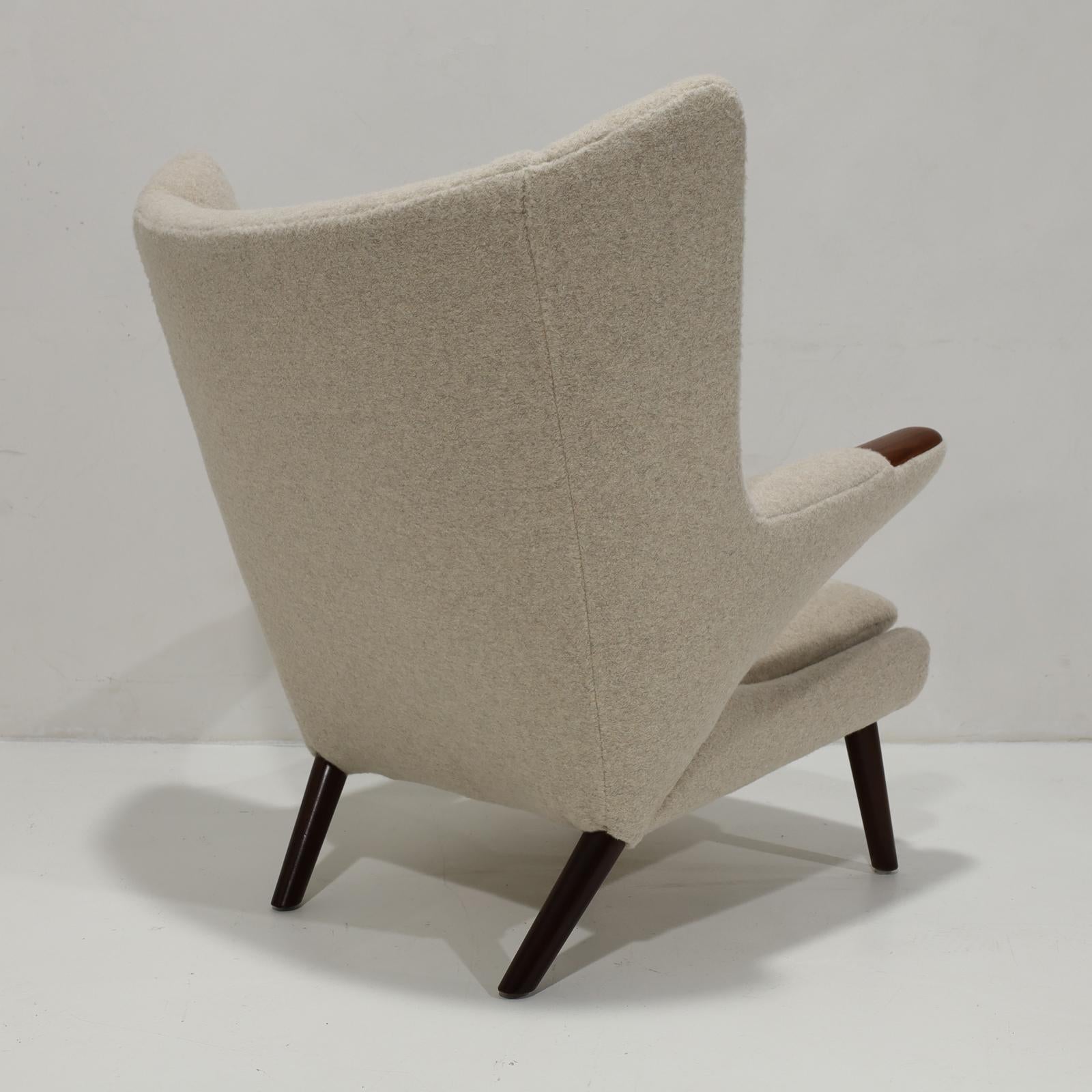 Hans J. Wegner AP19 Papa Bear Chair in Holly Hunt Alpaca For Sale 6