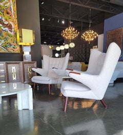 Hans J. Wegner AP19 Papa Bear Chair in Holly Hunt Alpaca