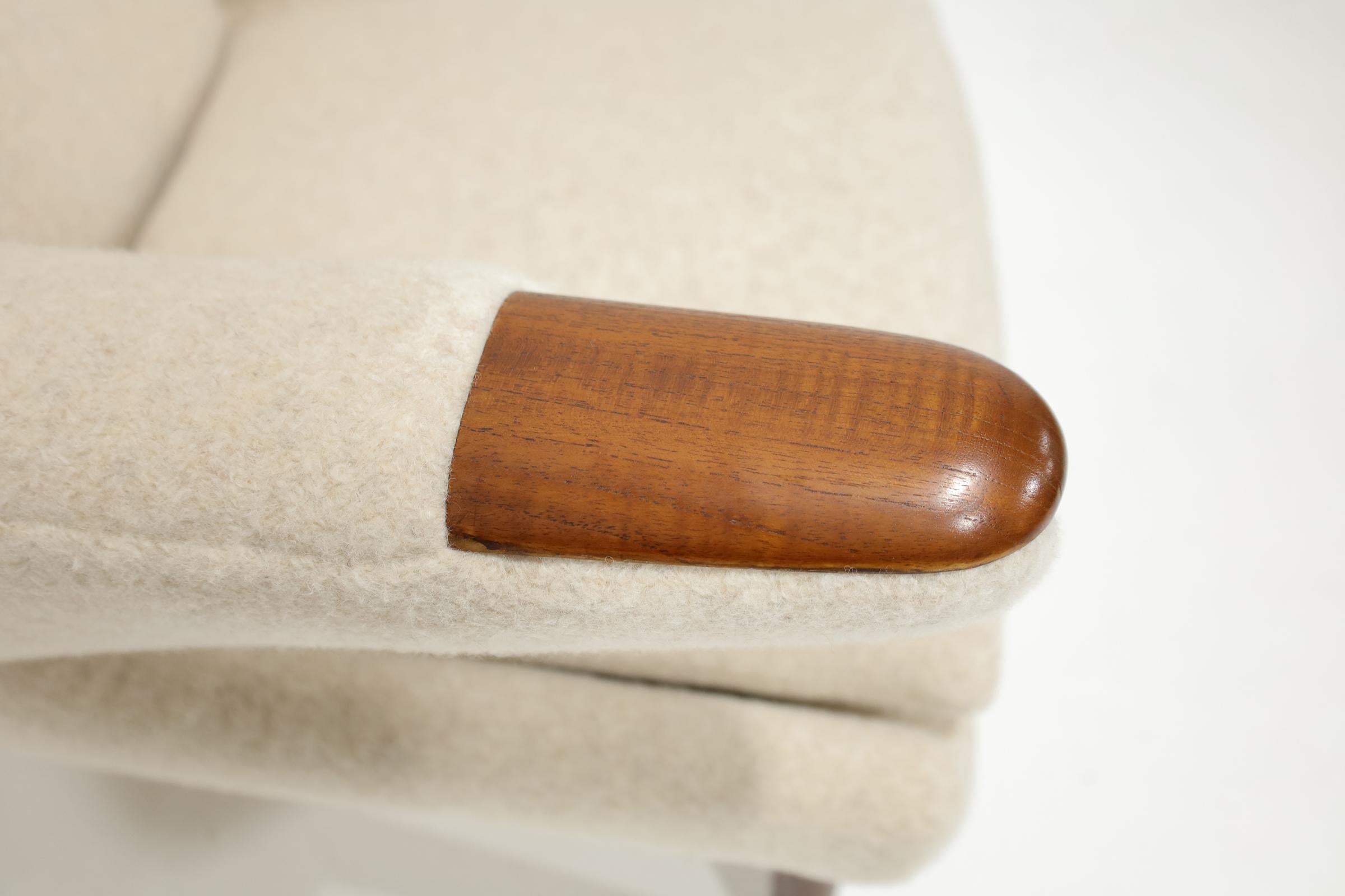 Hans J. Wegner AP19 Papa Bear Chair in Holly Hunt Alpaca For Sale 1