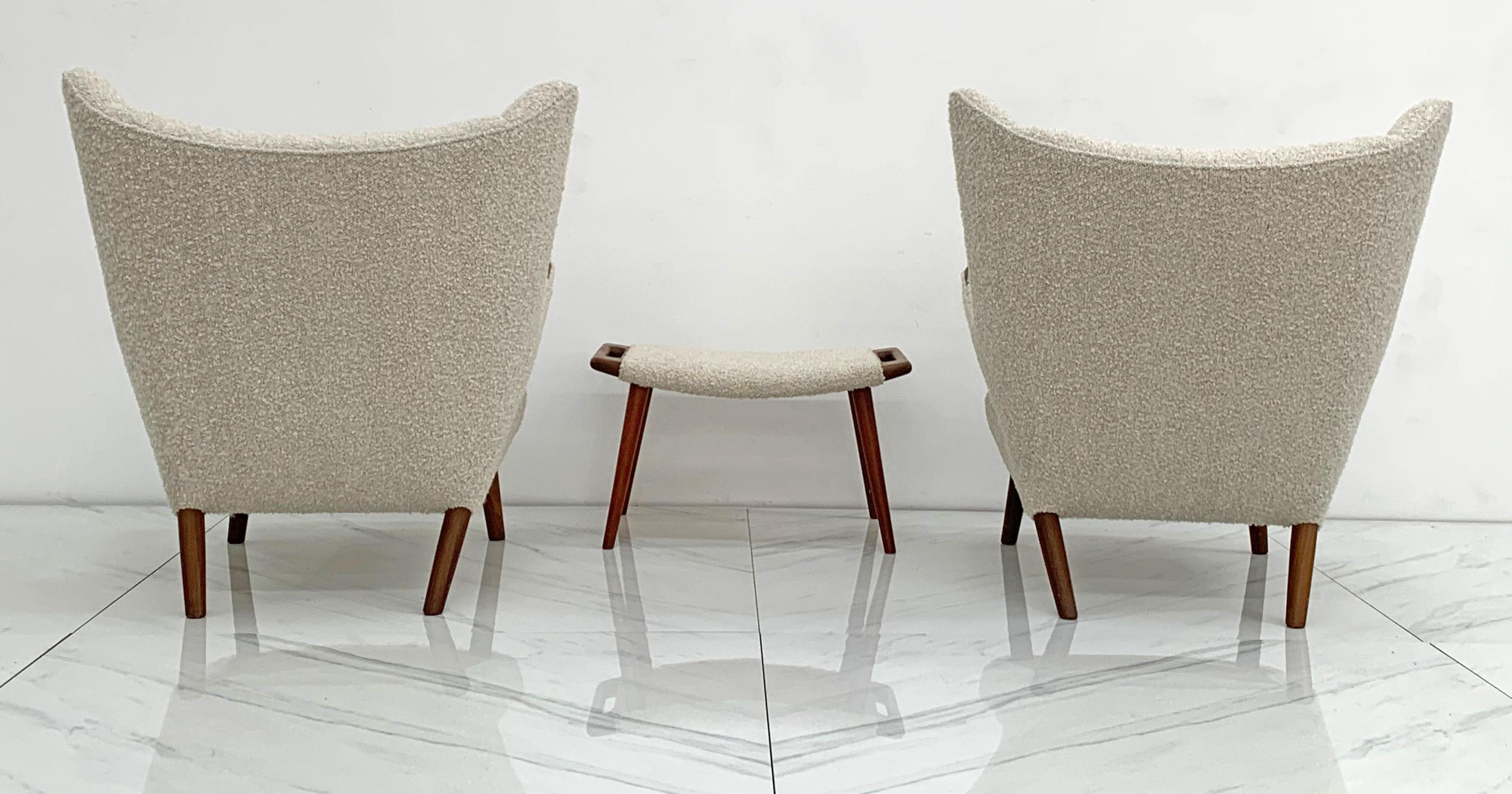 Hans J. Wegner AP19 Papa Bear Chairs and Ottoman for A.P. Stolen 3