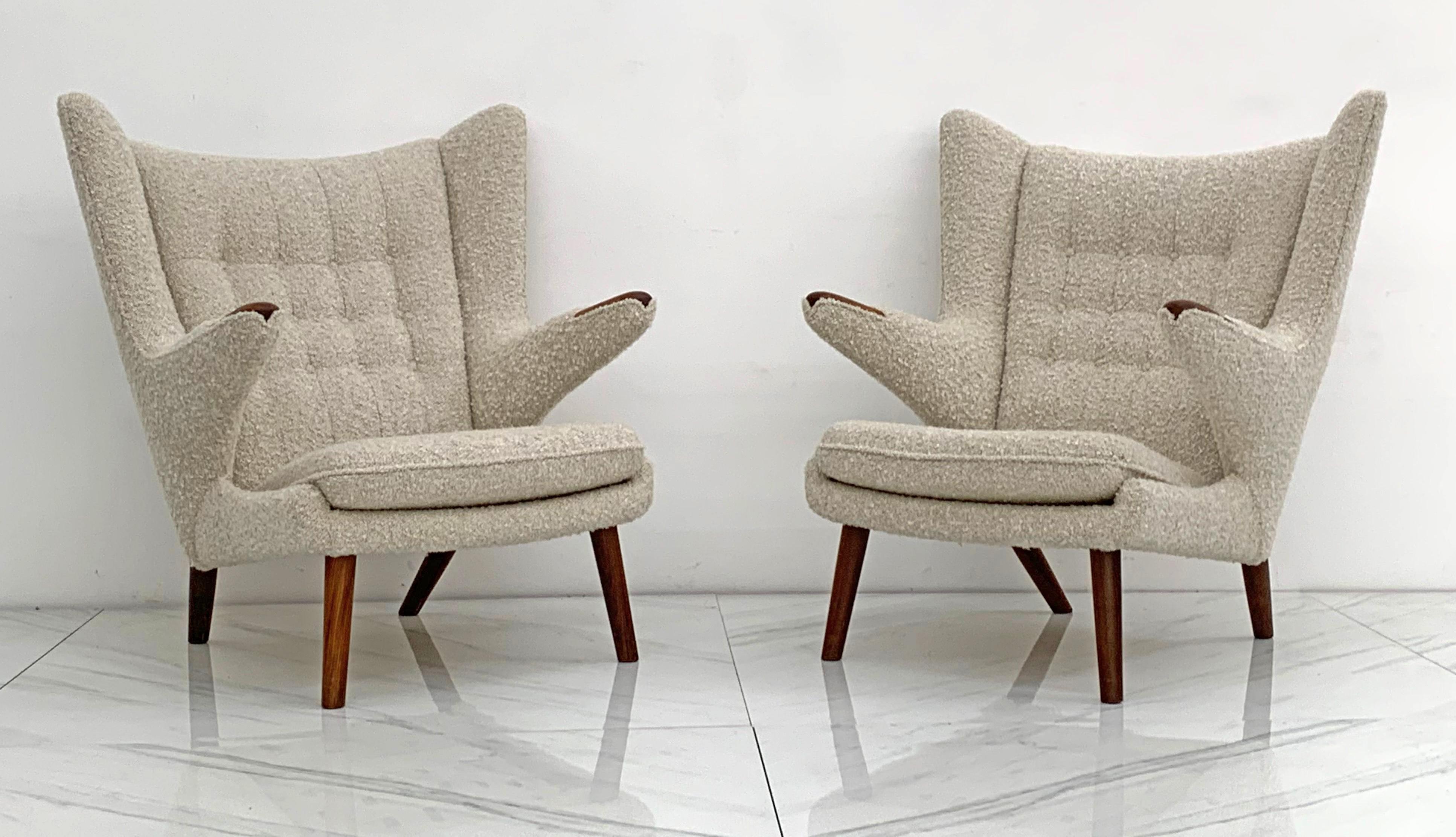 Hans J. Wegner AP19 Papa Bear Chairs and Ottoman for A.P. Stolen 9