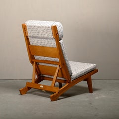 Hans J. Wegner AP71 Lounge Chair, Oak and Graphic fabric for AP Stolen, Denmark