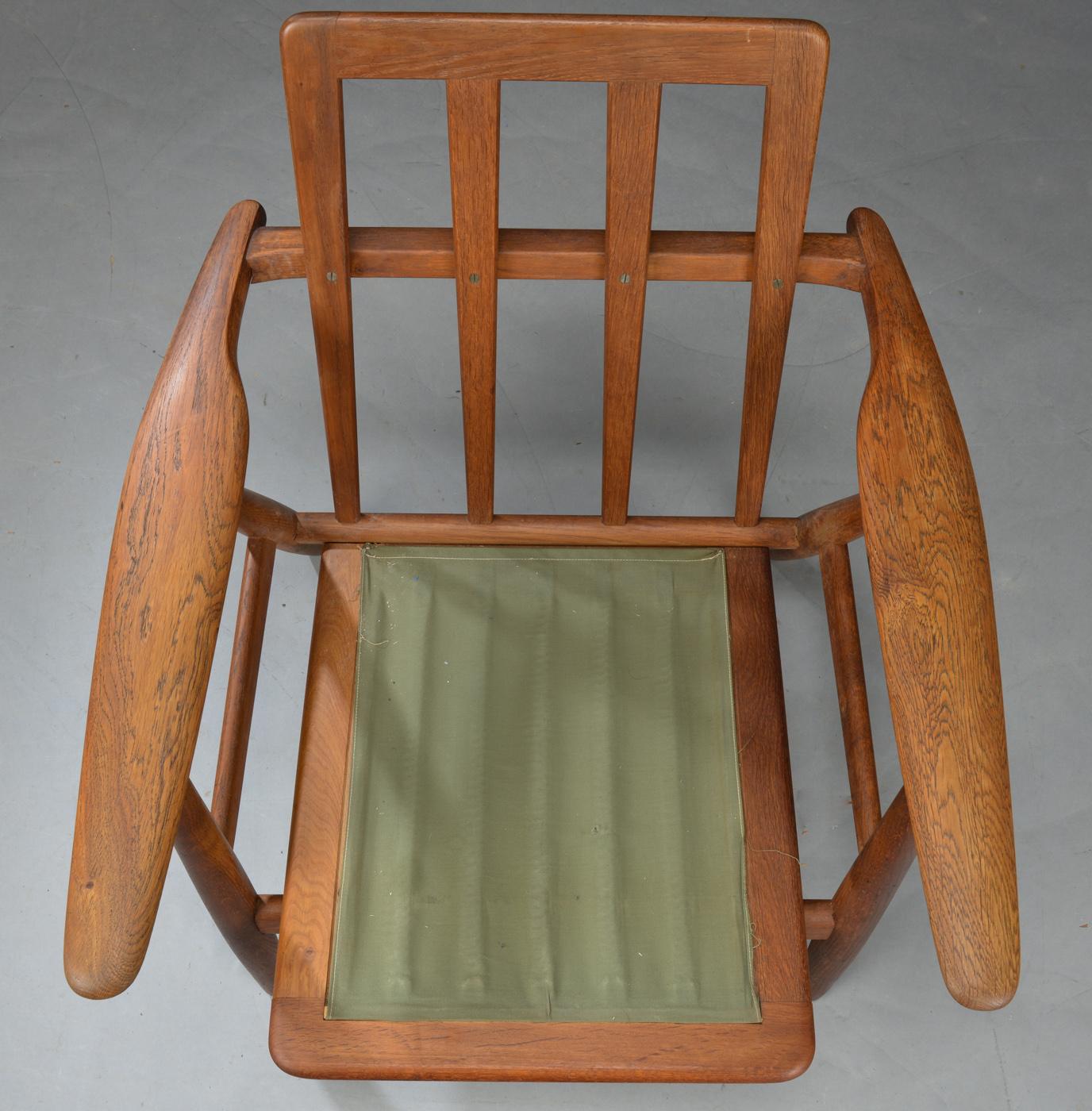 Hans J. Wegner Armchair Cigaren Model GE-240, Teak and Oak GE240 Chair For Sale 4