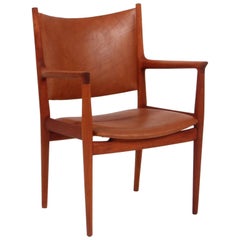 Hans J. Wegner Armchair, Model Jh513, Mahogany and Leather