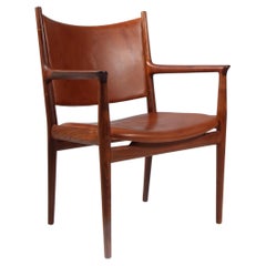 Hans J. Wegner Armchair, Model Jh513, Mahogany and Leather