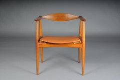 HANS J. WEGNER. Armchair, Teak/leather, Model CH-35, Carl Hansen & Son, Denmark.