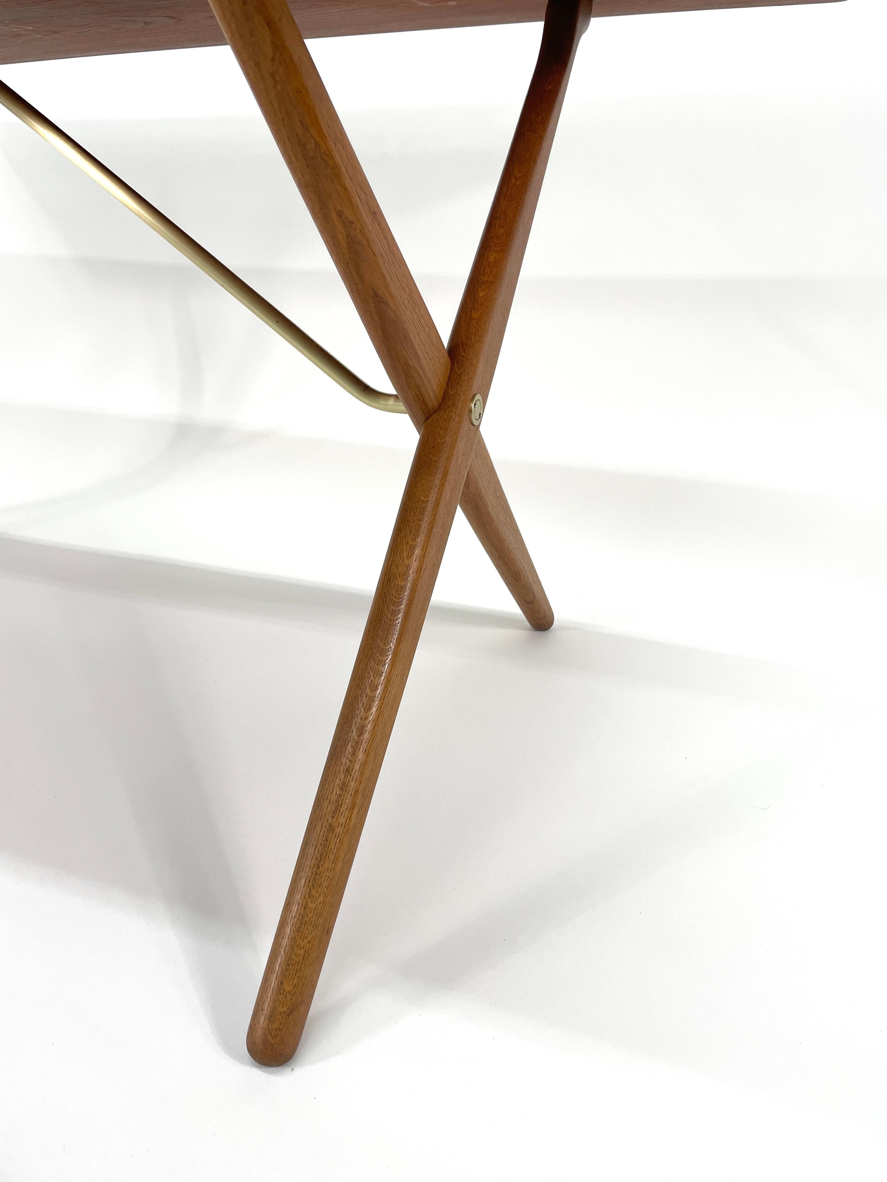 Brass Hans J. Wegner AT-303 “Sabre” Dining Table for Andreas Tuck For Sale