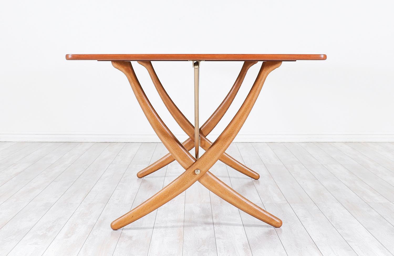 Brass Hans J. Wegner AT 304 “Sabre” Dining Table for Andreas Tuck