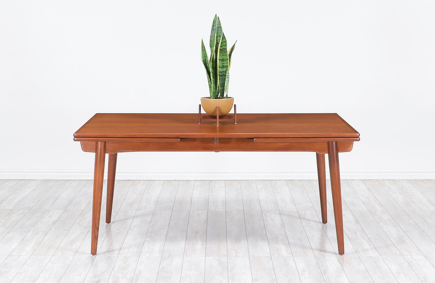 Mid-Century Modern Hans J. Wegner AT 312 Draw-Leaf Dining Table for Andreas