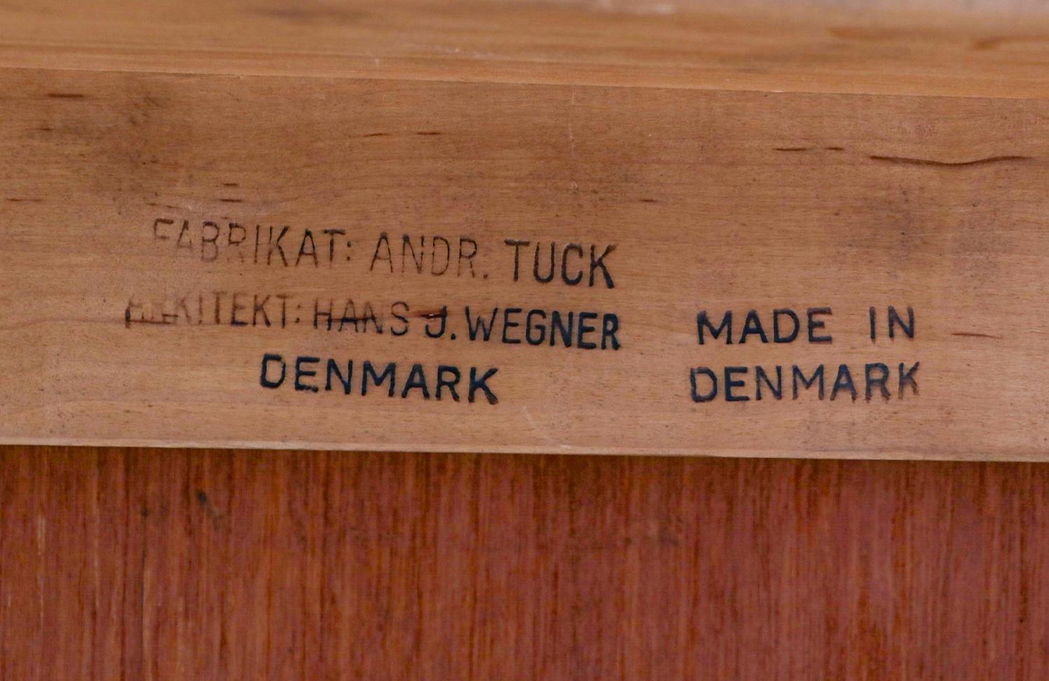 Table de salle à manger en teck sculpté Hans J. Wegner AT-312 pour Andreas Tuck en vente 4