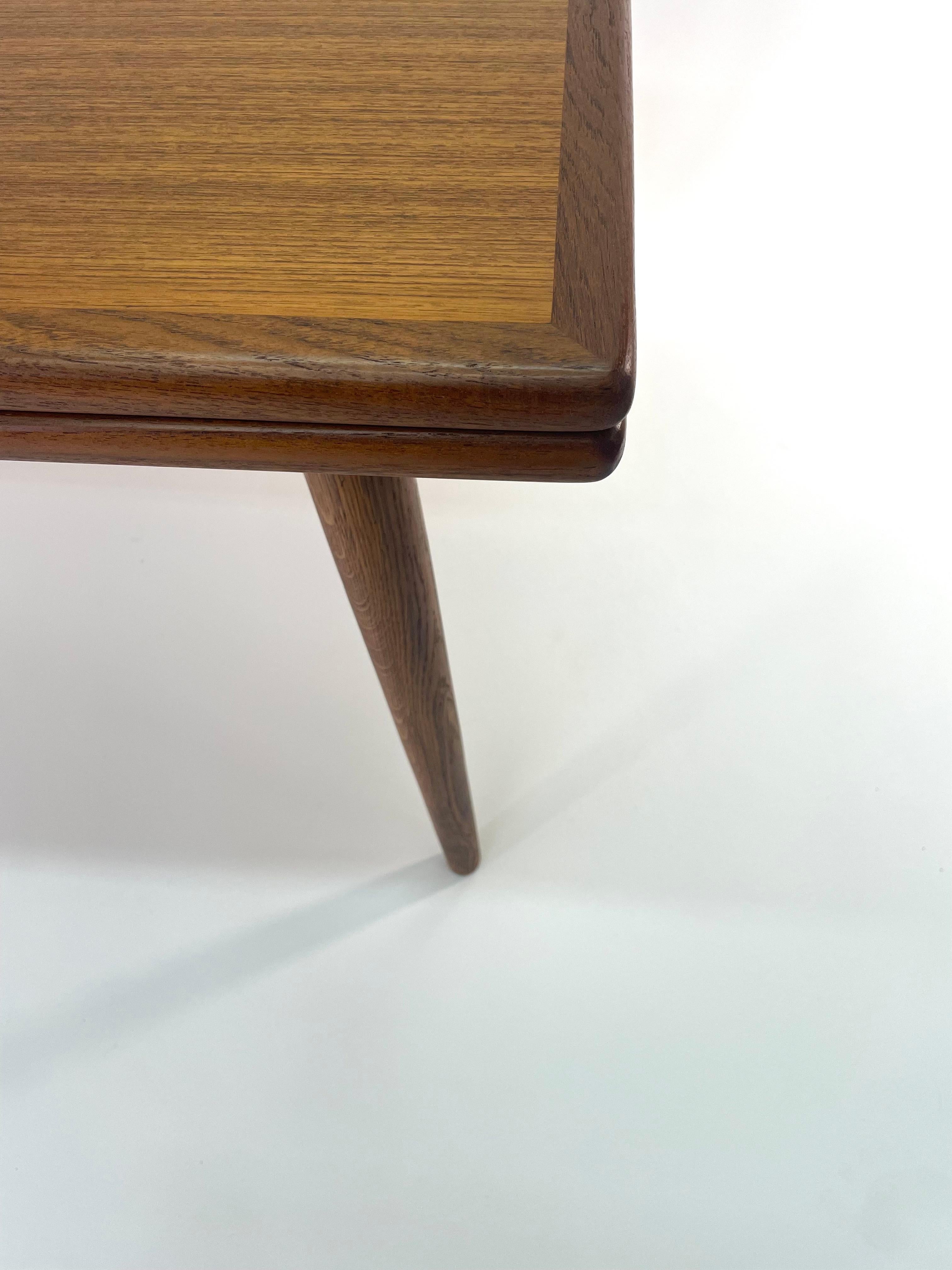 Danish Hans J. Wegner AT-312 Sculpted Teak & Oak Dining Table for Andreas Tuck For Sale
