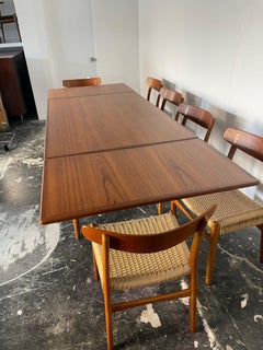 Hans J. Wegner AT-312 Sculpted Teak & Oak Dining Table for Andreas Tuck
