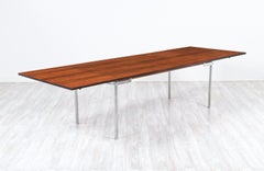 Hans J. Wegner "AT-319" Rosewood & Steel Drop-Leaf Dining Table for Andreas Tuck
