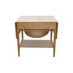 Hans. J. Wegner AT 33 Sewing Table in Solid Light Oak Made by Andreas Tuck