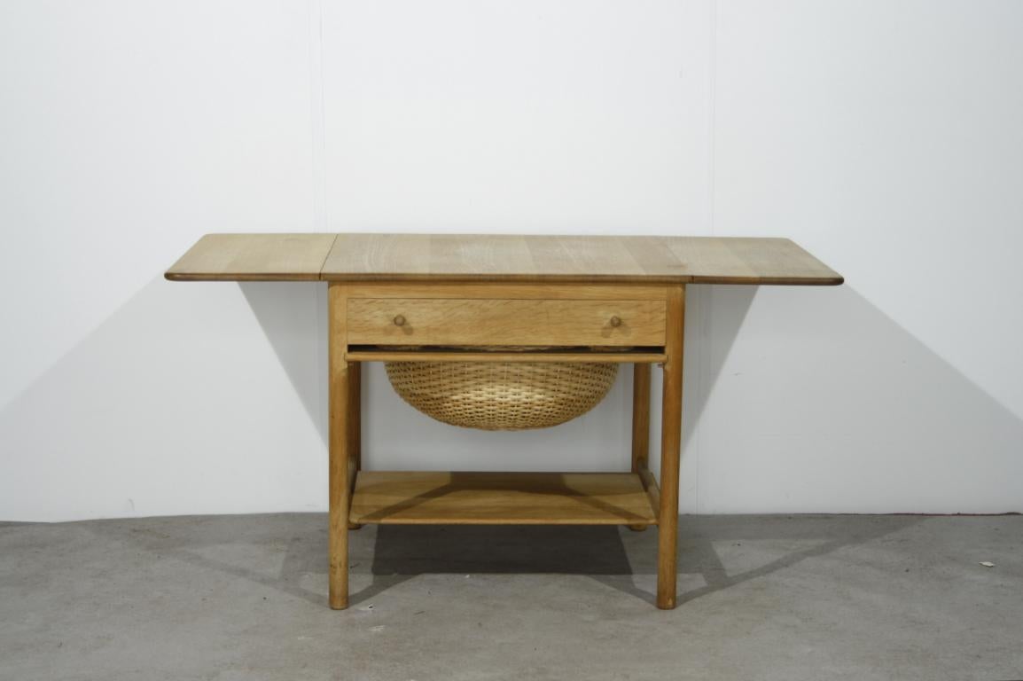 Danish Hans J. Wegner “AT33 / PP33” Sewing Table for PP Mobler, Denmark, 1953