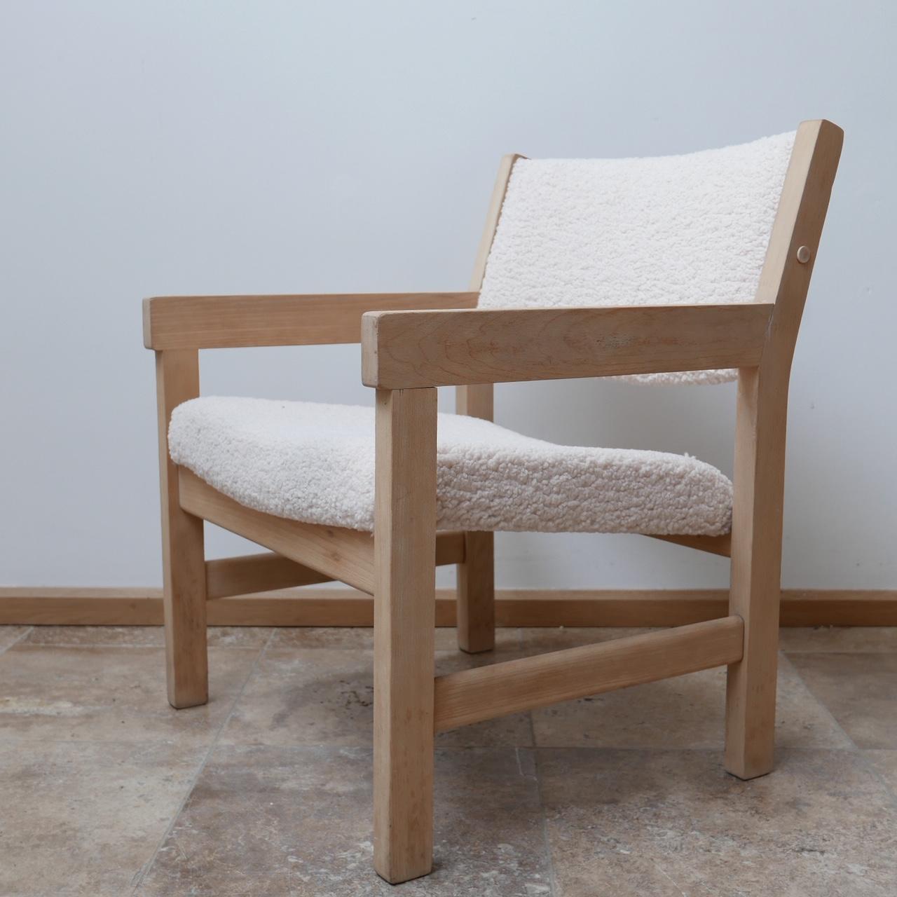 Hans J Wegner Blonde Oak Pair of Mid-Century Armchairs 6