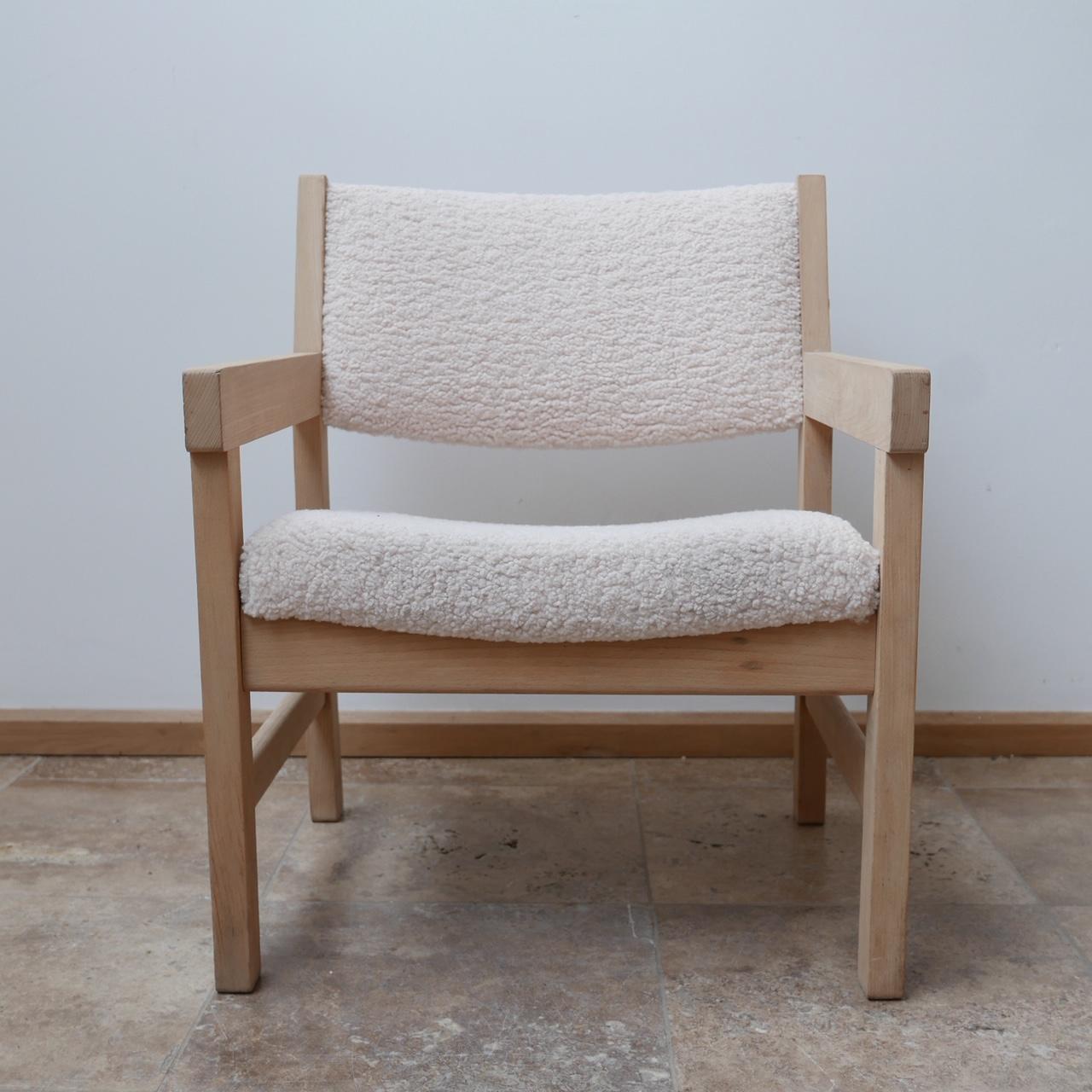 Hans J Wegner Blonde Oak Pair of Mid-Century Armchairs 7