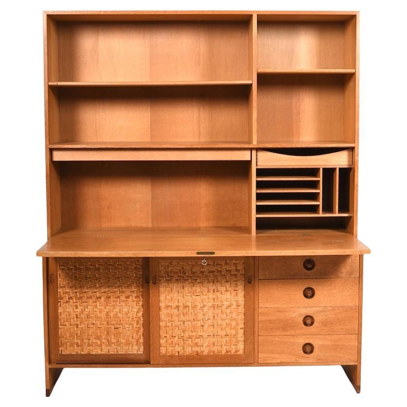 Hans J. Wegner Cabinet with built in Desk 1960s For Sale