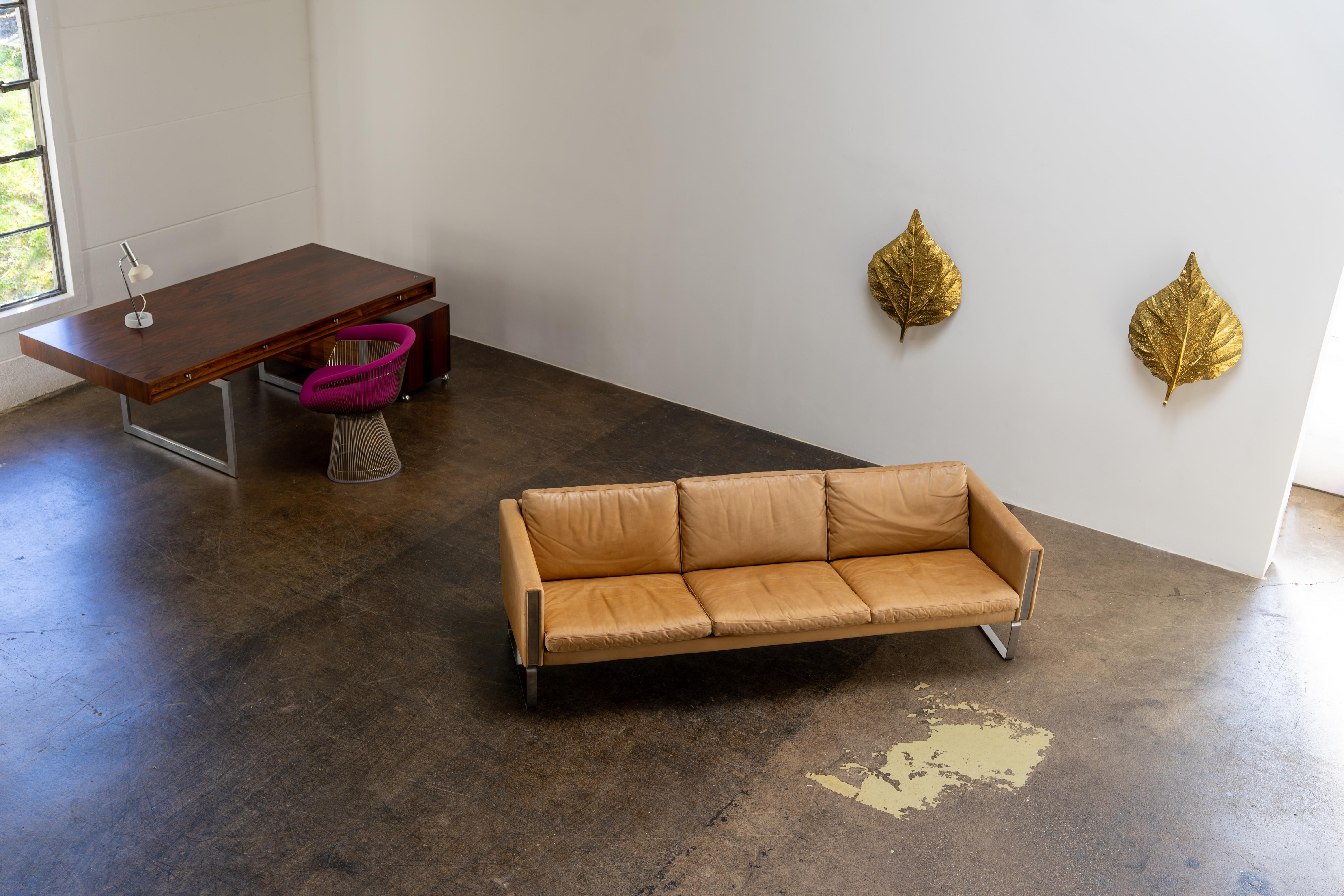 Hans J. Wegner Ch-103 3-Sitzer-Sofa, Carl Hansen, 1970er Jahre 5
