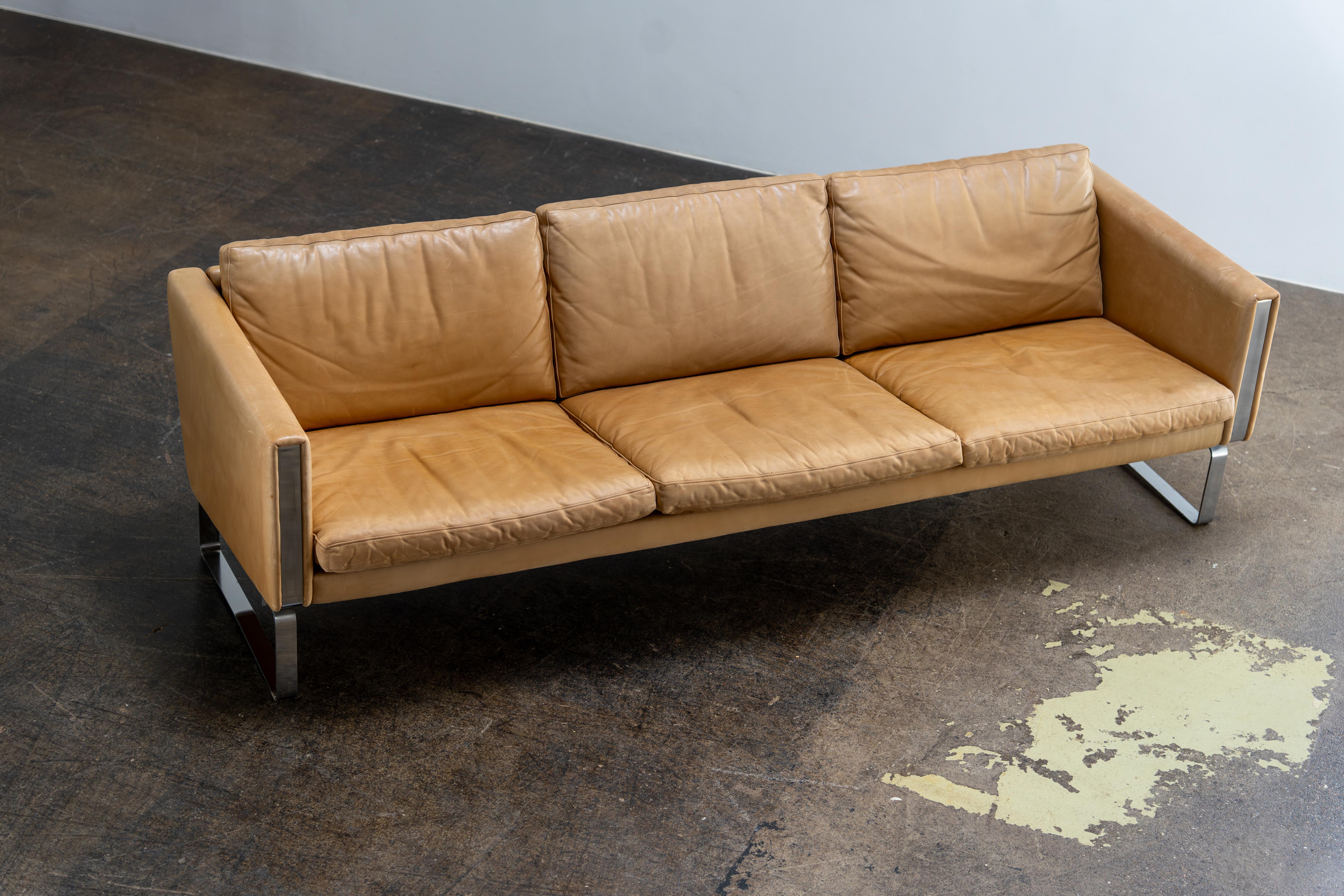 Hans J. Wegner Ch-103 3-Sitzer-Sofa, Carl Hansen, 1970er Jahre 6