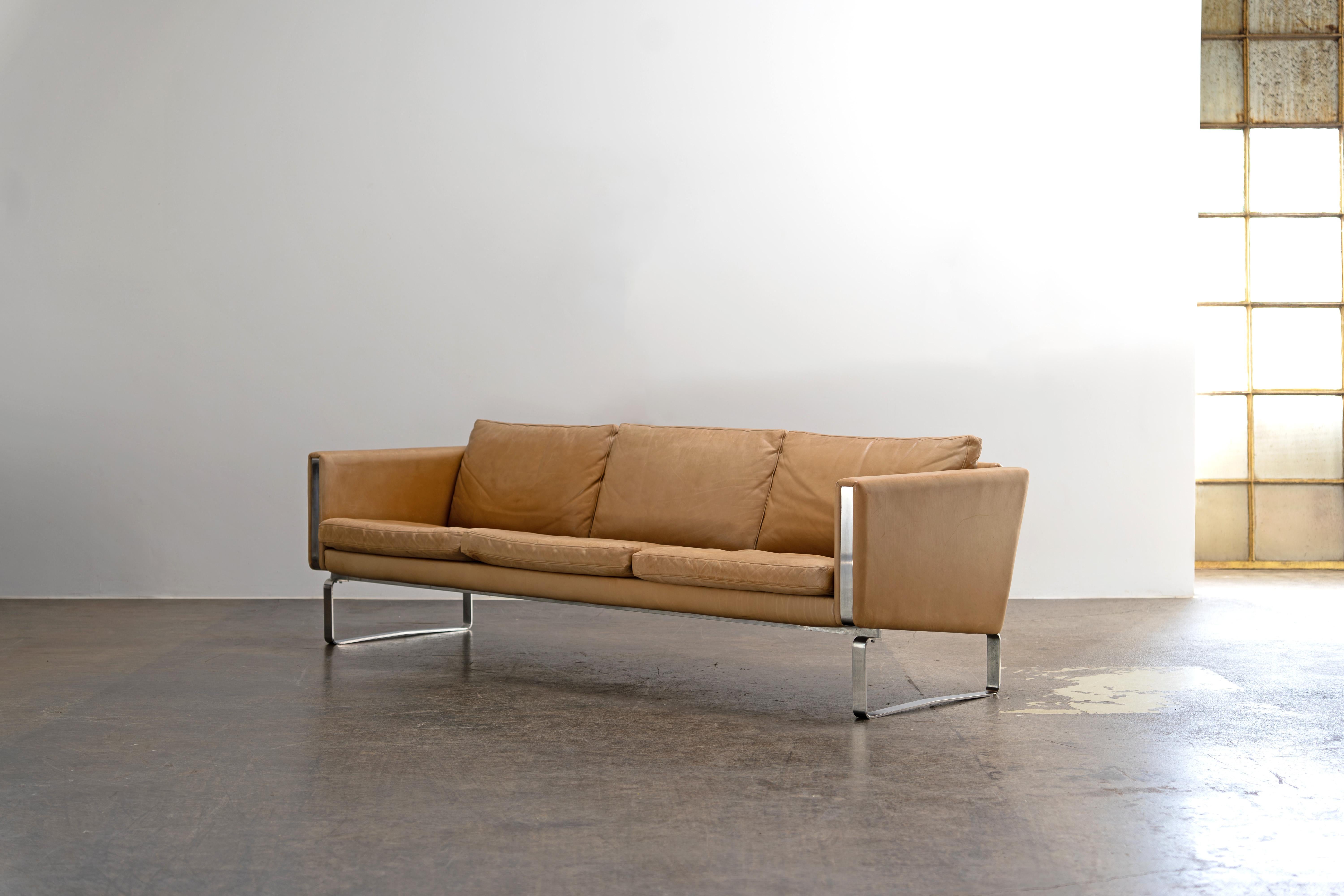 Hans J. Wegner Ch-103 3-Sitzer-Sofa, Carl Hansen, 1970er Jahre (Dänisch)