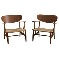 Hans J. Wegner CH 22 lounge chairs