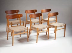 Hans J. Wegner Ch-23 Dining Chairs, Set of 6, Denmark