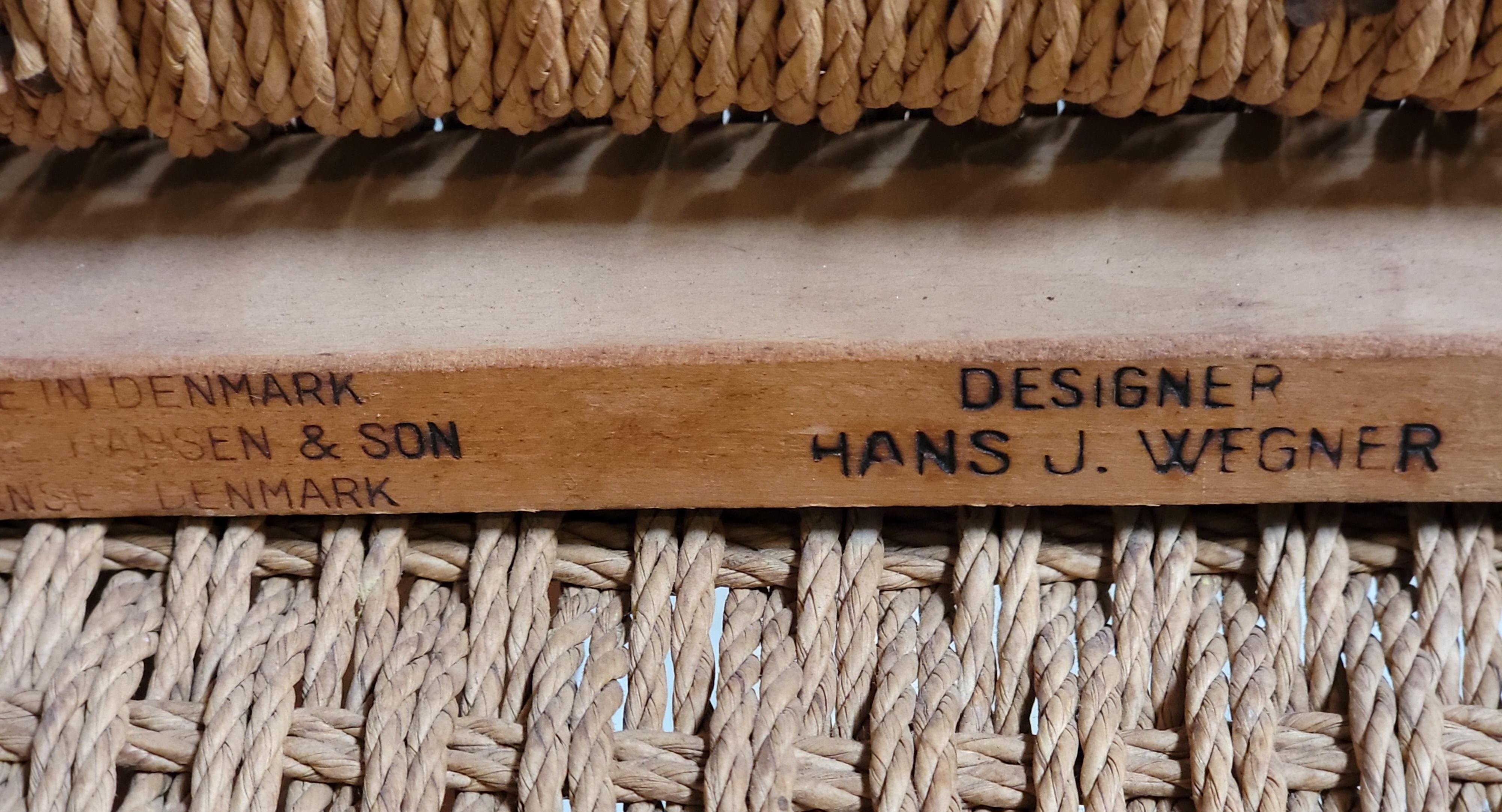 Papercord Hans J. Wegner CH-23 Teak Dining Chairs A Pair